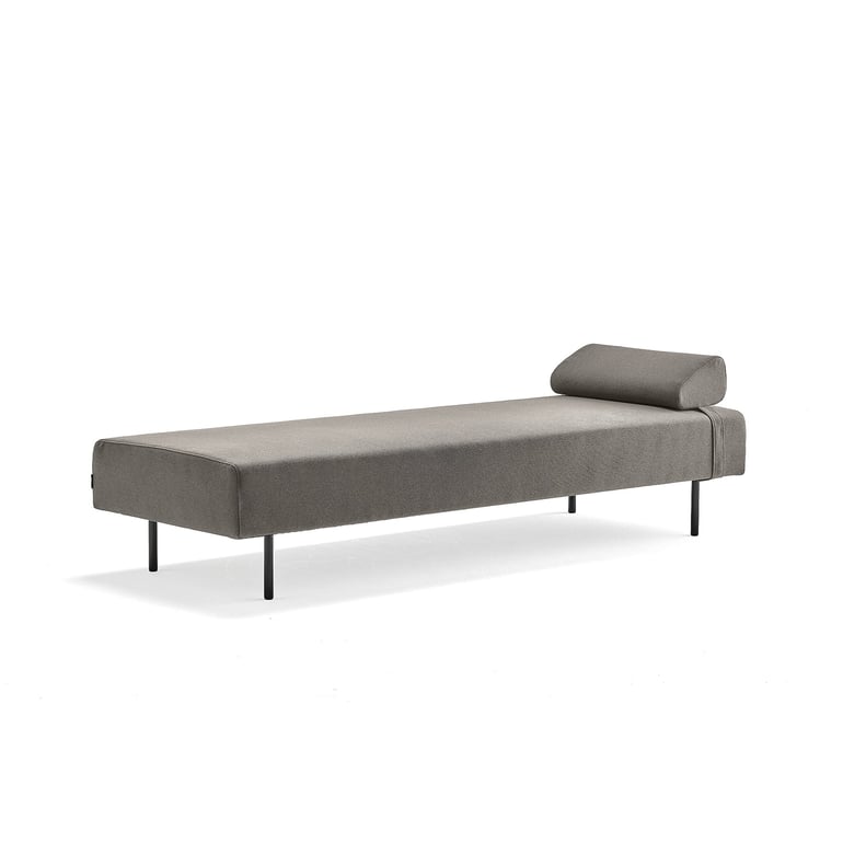 Levně Otoman SIESTA, textilní potah, taupe