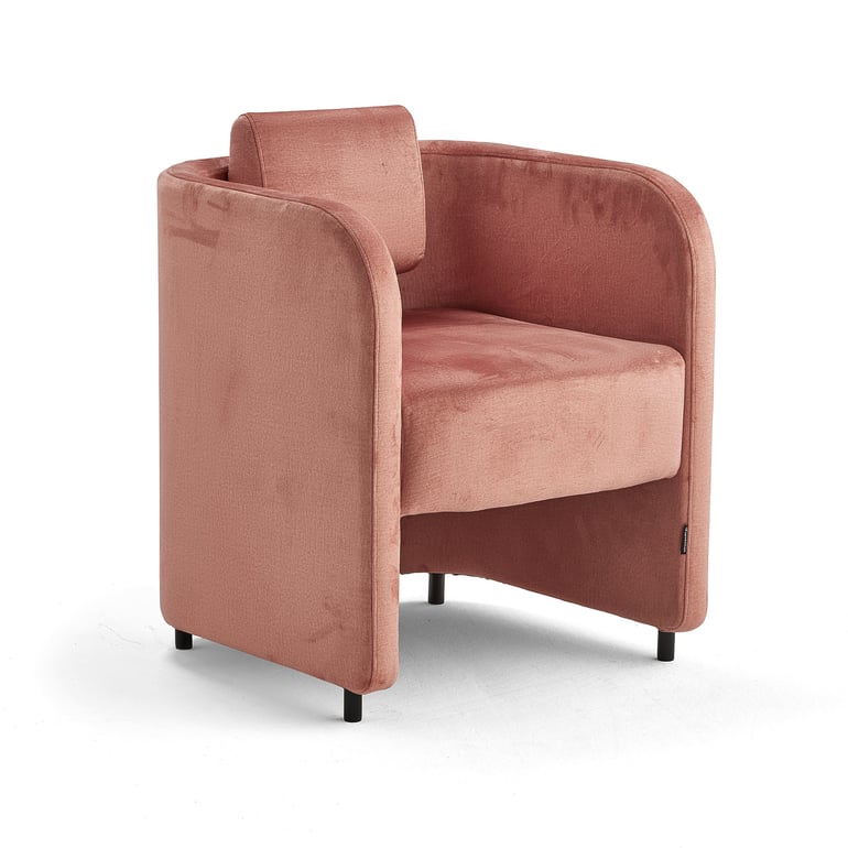 Levně Křeslo COMFY, samet, lososově růžová