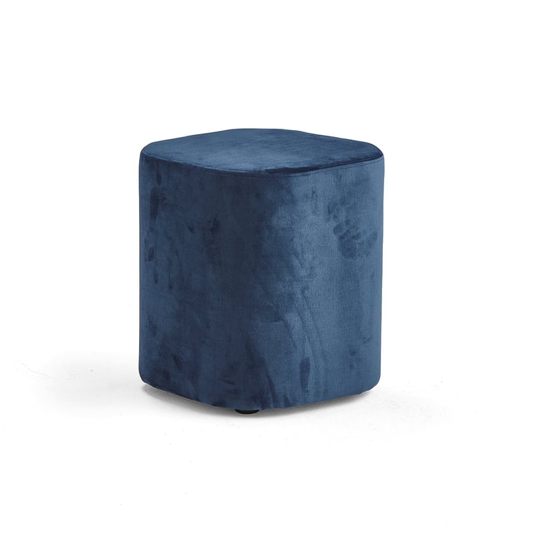 Levně Taburet COMFY, samet, modrá