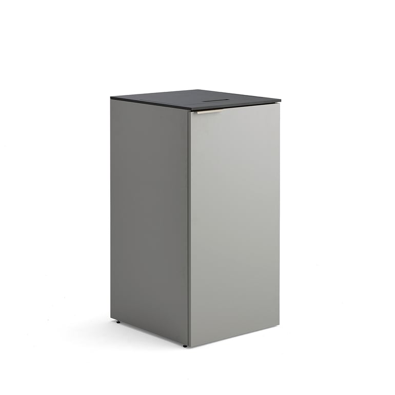 Levně Skříňka na tříděný odpad CELSIUS, šedá, 1x 120l nádoba na odpad