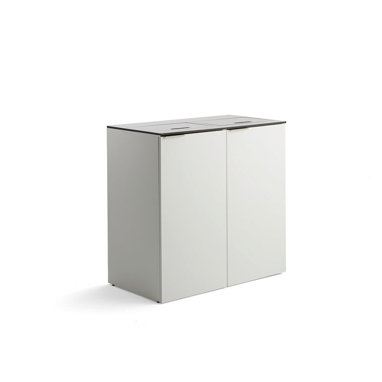 Koše na triedenie odpadu CELSIUS, biely, 120L + 90L kôš, 21L + 10L box