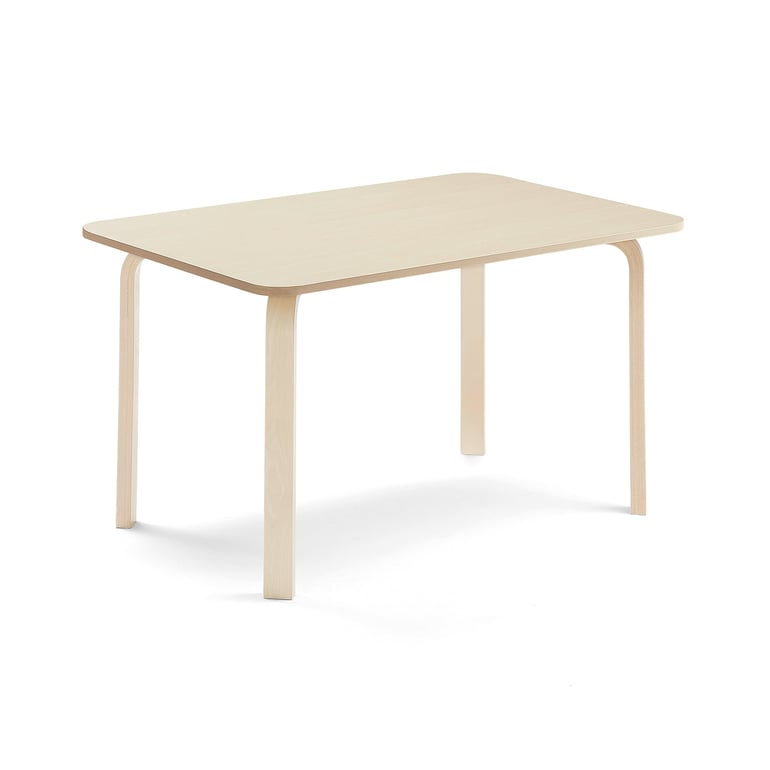 Levně Stůl ELTON, 1200x600x640 mm, bříza, akustická HPL deska, bříza