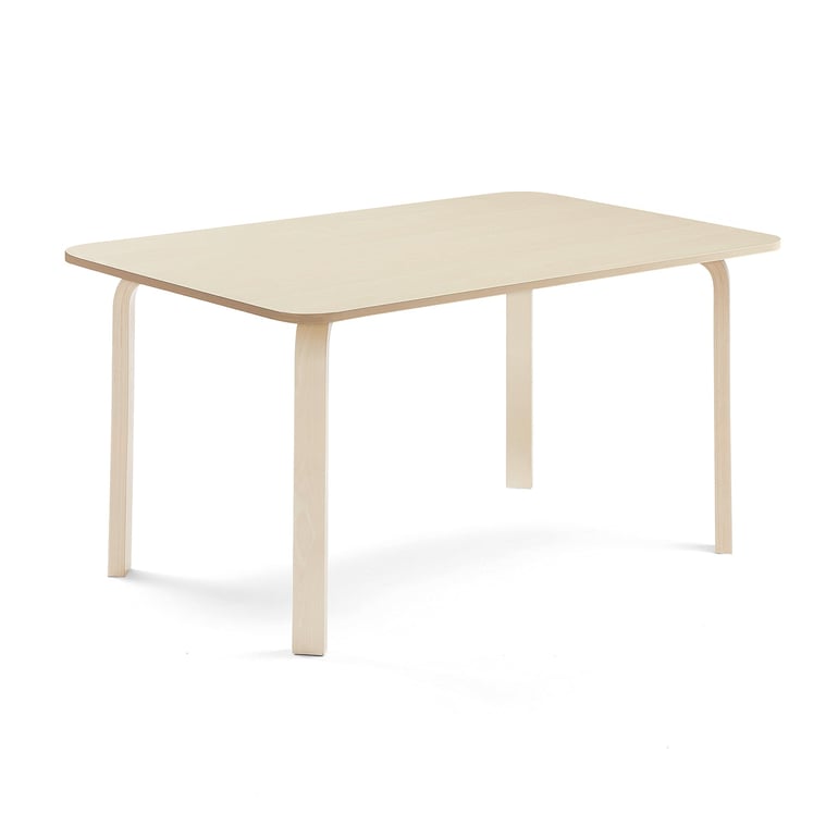 Levně Stůl ELTON, 1400x800x640 mm, bříza, akustická HPL deska, bříza