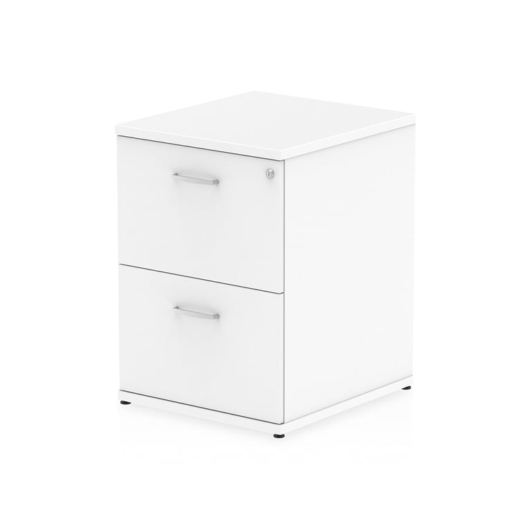 Filing cabinet RECORD, 2 drawers, 800x500x600 mm, white laminate | AJ ...