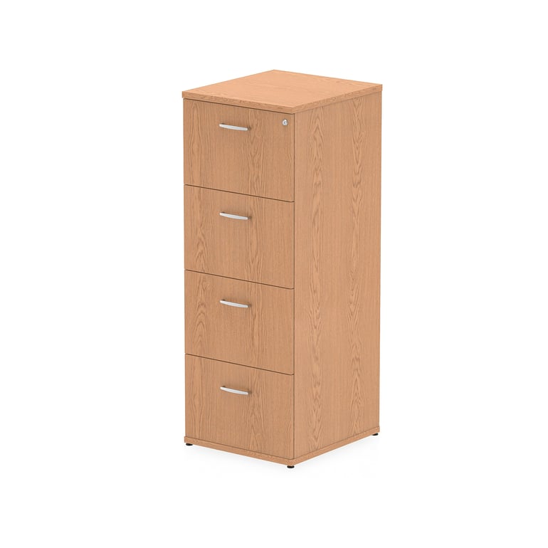 Filing cabinet RECORD, 4 drawers, 1445x500x600 mm, oak laminate | AJ ...