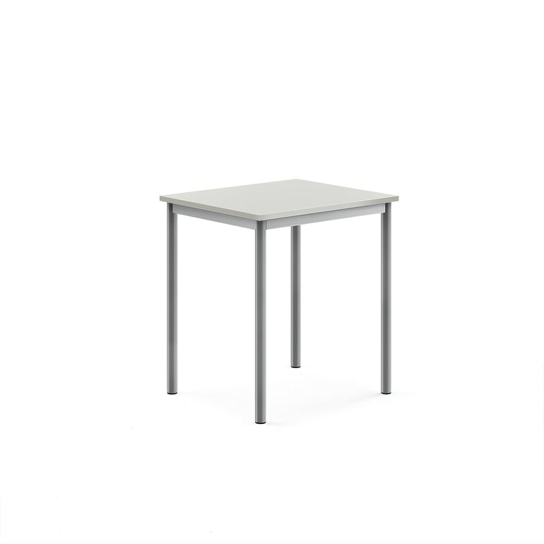 Levně Stůl BORÅS, 700x600x760 mm, stříbrné nohy, HPL deska, šedá