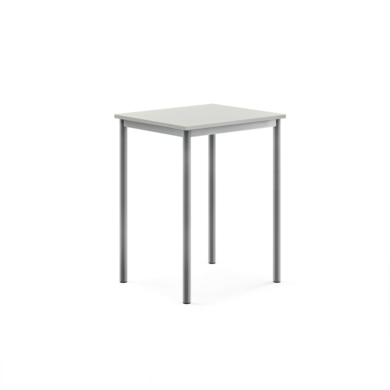 Levně Stůl BORÅS, 700x600x900 mm, stříbrné nohy, HPL deska, šedá