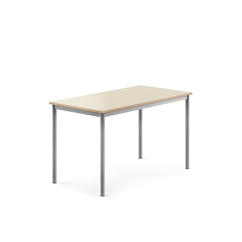 Levně Stůl BORÅS, 1200x700x720 mm, stříbrné nohy, HPL deska, bříza