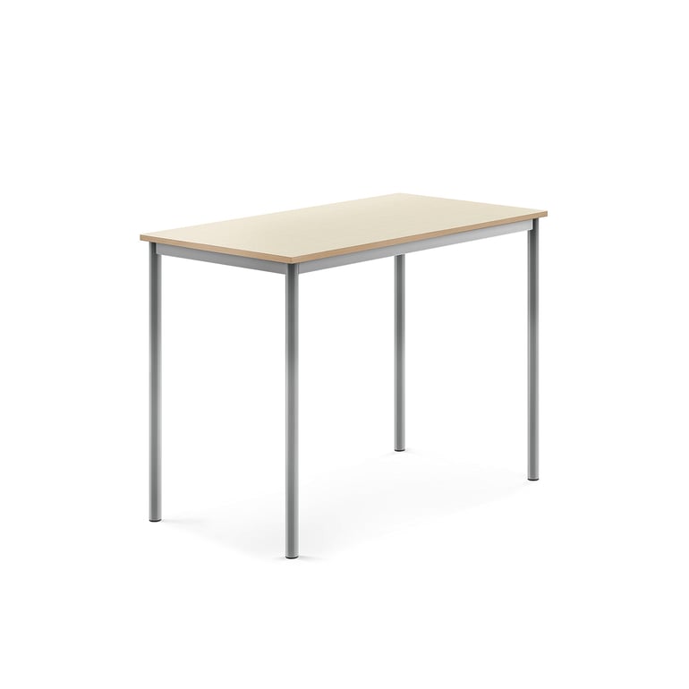 Levně Stůl BORÅS, 1200x700x900 mm, stříbrné nohy, HPL deska, bříza