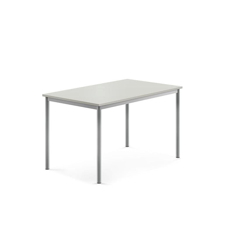 Levně Stůl BORÅS, 1200x800x720 mm, stříbrné nohy, HPL deska, šedá