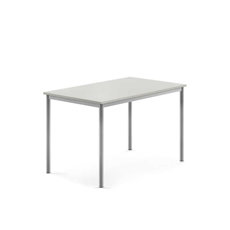 Levně Stůl BORÅS, 1200x800x760 mm, stříbrné nohy, HPL deska, šedá