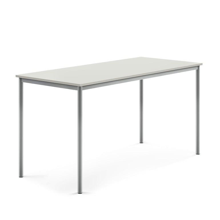 Levně Stůl SONITUS, 1800x800x900 mm, stříbrné nohy, HPL deska tlumící hluk, šedá