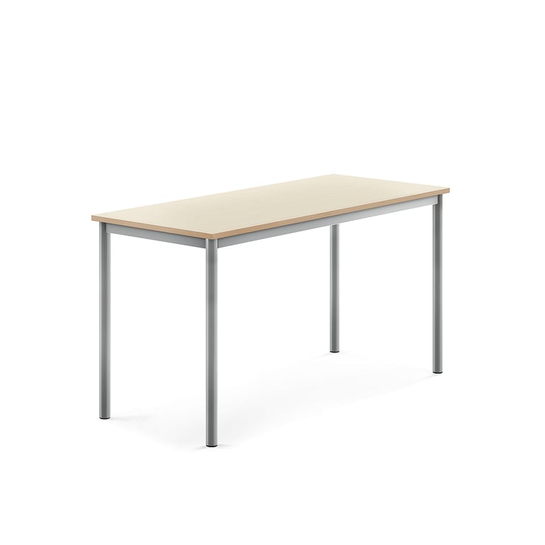 Levně Stůl BORÅS, 1400x600x720 mm, stříbrné nohy, HPL deska, bříza