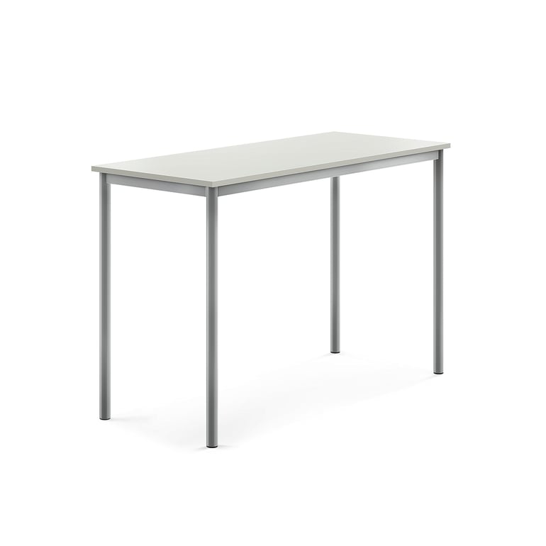 Levně Stůl BORÅS, 1400x600x900 mm, stříbrné nohy, HPL deska, šedá