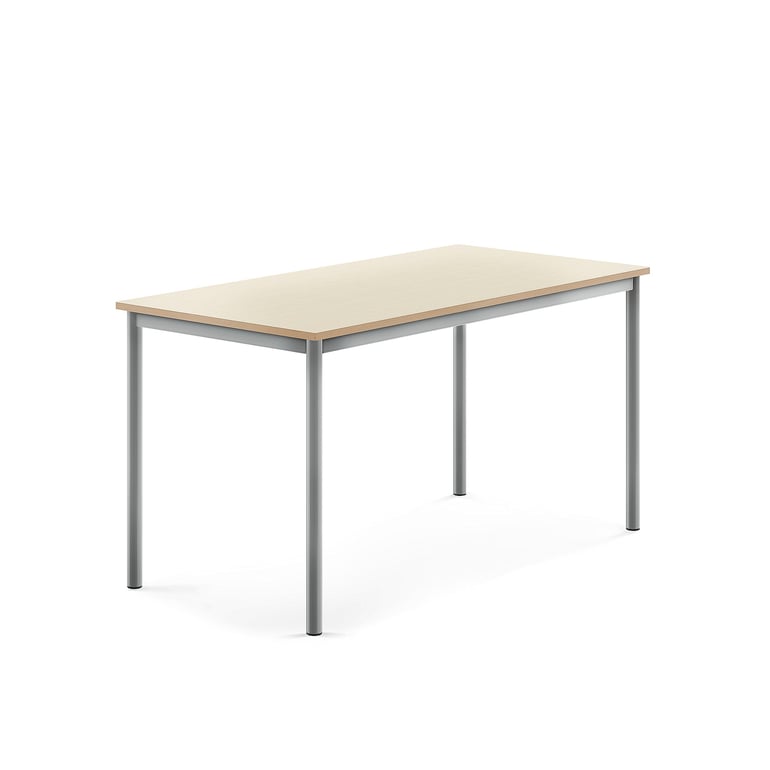 Levně Stůl BORÅS, 1400x700x720 mm, stříbrné nohy, HPL deska, bříza