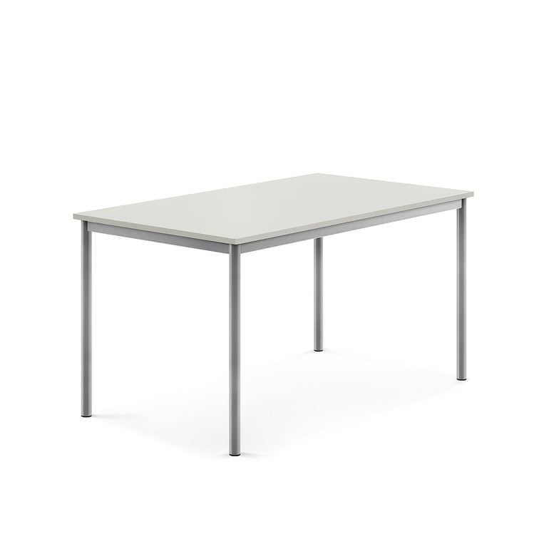 Levně Stůl BORÅS, 1400x800x720 mm, stříbrné nohy, HPL deska, šedá
