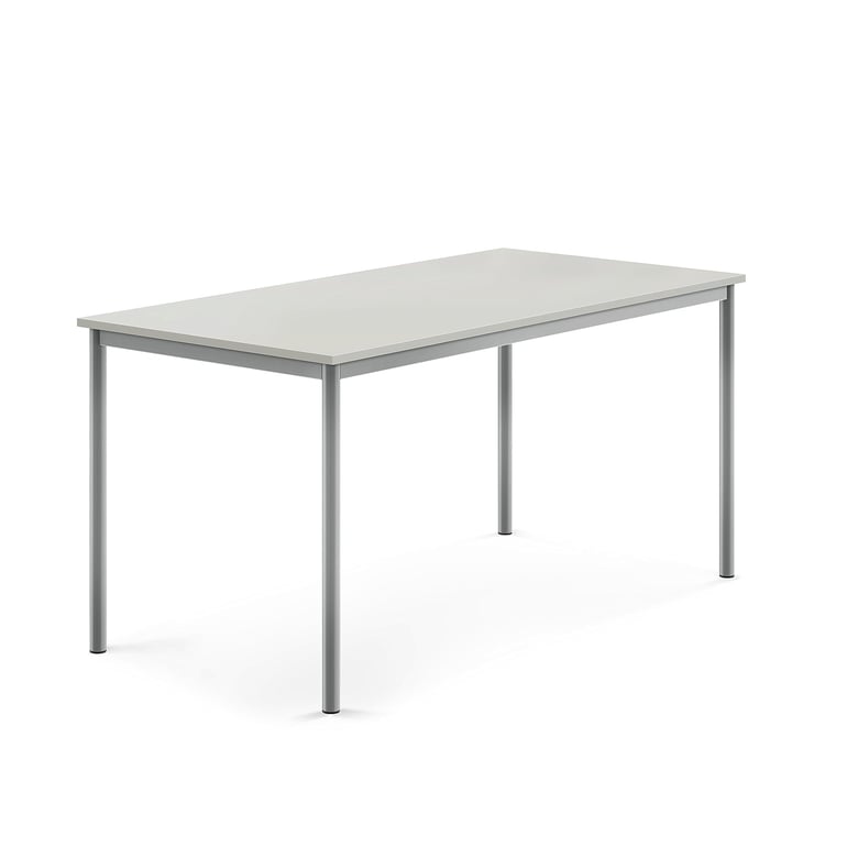 Levně Stůl BORÅS, 1600x800x760 mm, stříbrné nohy, HPL deska, šedá