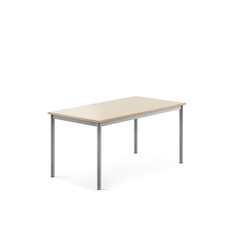 Levně Stůl BORÅS, 1200x700x600 mm, stříbrné nohy, HPL deska, bříza