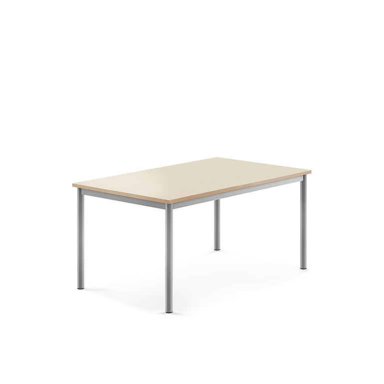 Levně Stůl BORÅS, 1200x800x600 mm, stříbrné nohy, HPL deska, bříza