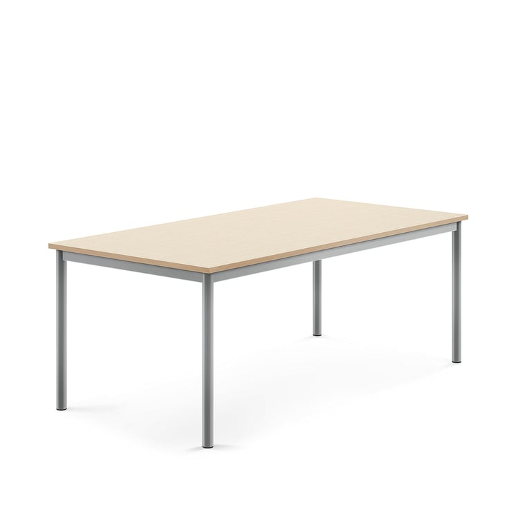 Levně Stůl BORÅS, 1600x800x600 mm, stříbrné nohy, HPL deska, bříza