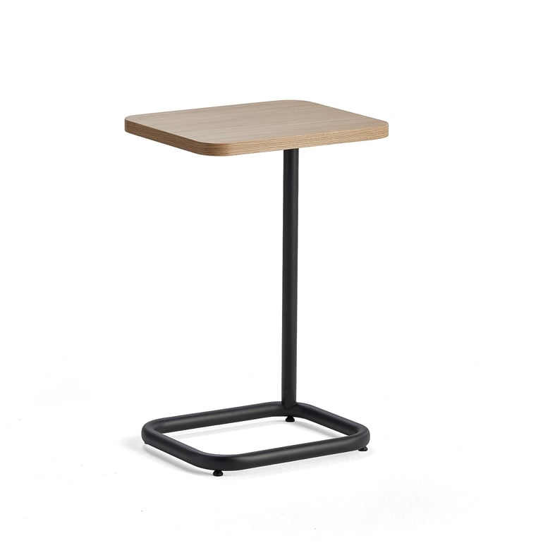 Levně Stolek na notebook STANDBY, 425x350x647 mm, černý, deska dub