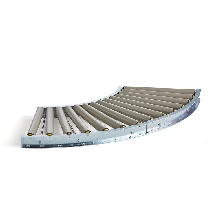 Levně Válečkový dopravník LINE, oblouk 90°, PVC válečky, 1030x600 mm