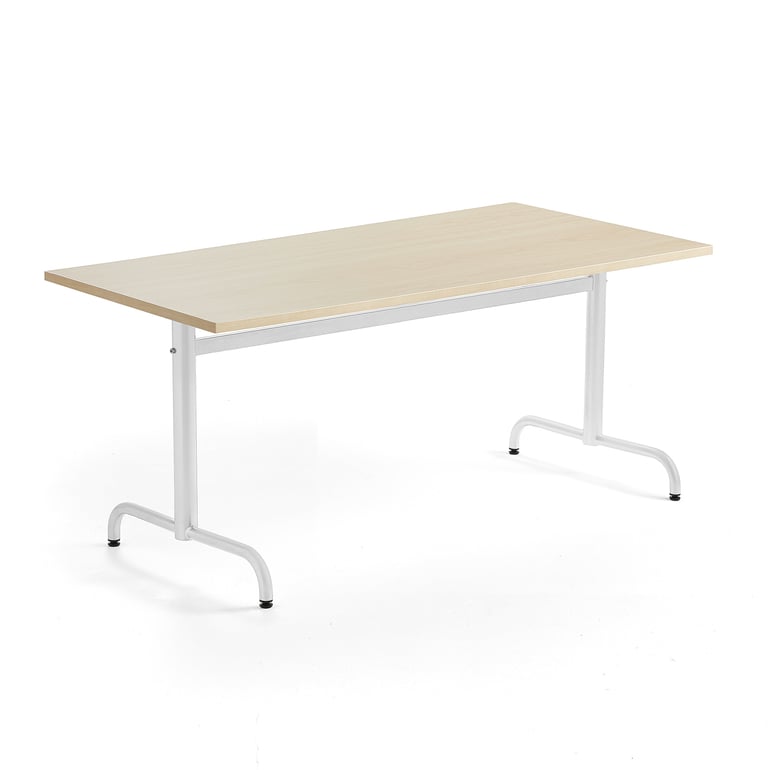 Levně Stůl PLURAL, 1600x800x720 mm, akustická HPL deska, bříza, bílá