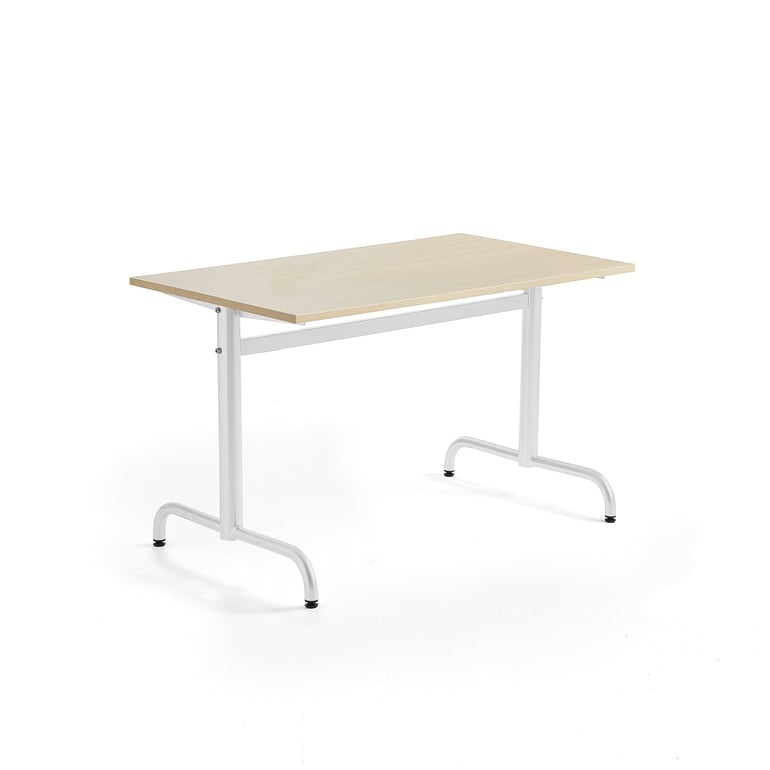 Levně Stůl PLURAL, 1200x700x720 mm, akustická HPL deska, bříza, bílá