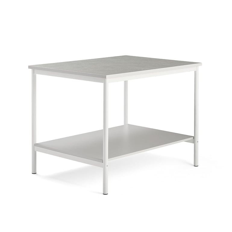 Levně Pracovní stůl, 1200x900 mm, šedá, bílá