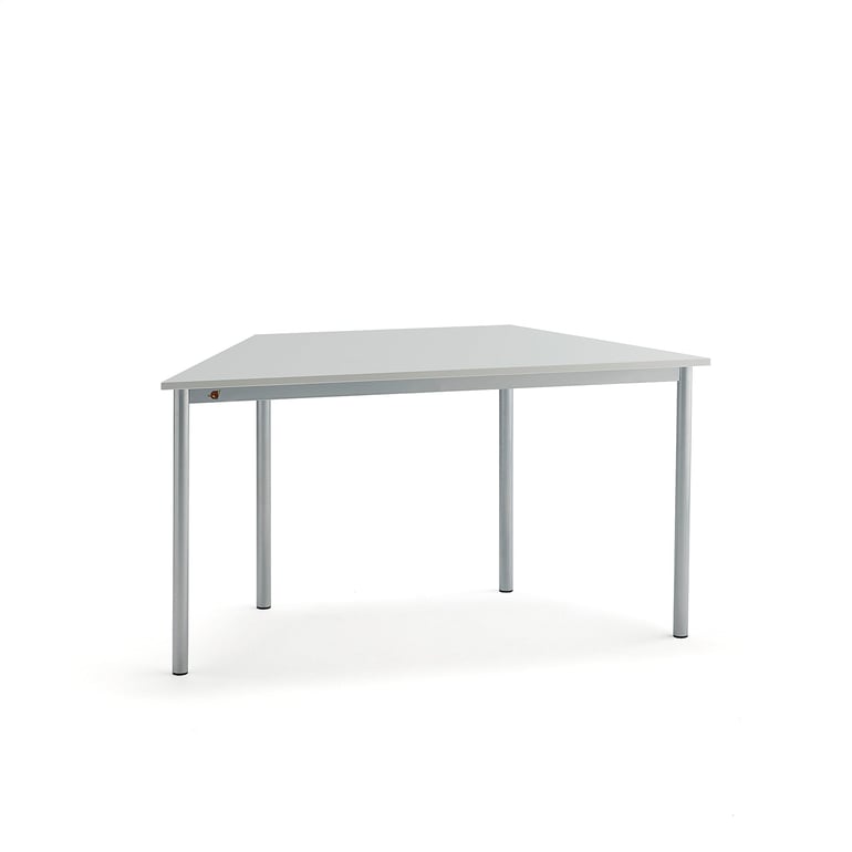 Levně Stůl SONITUS TRAPETS, 1200x600x720 mm, stříbrné nohy, HPL deska tlumící hluk, šedá