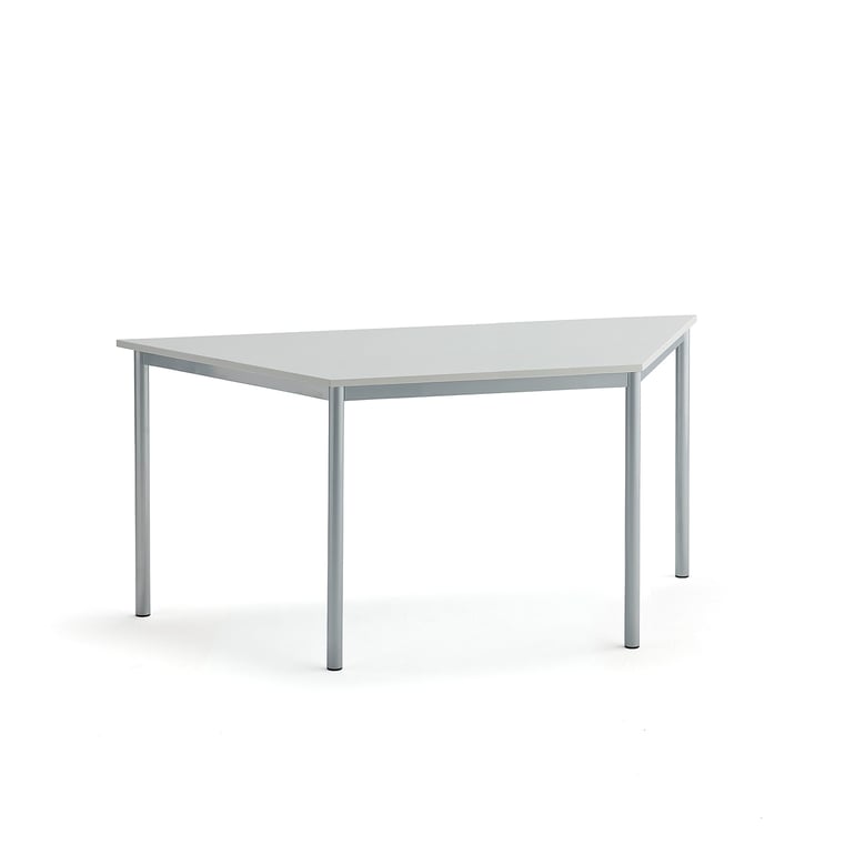 Levně Stůl SONITUS TRAPETS, 1600x800x720 mm, stříbrné nohy, HPL deska tlumící hluk, šedá