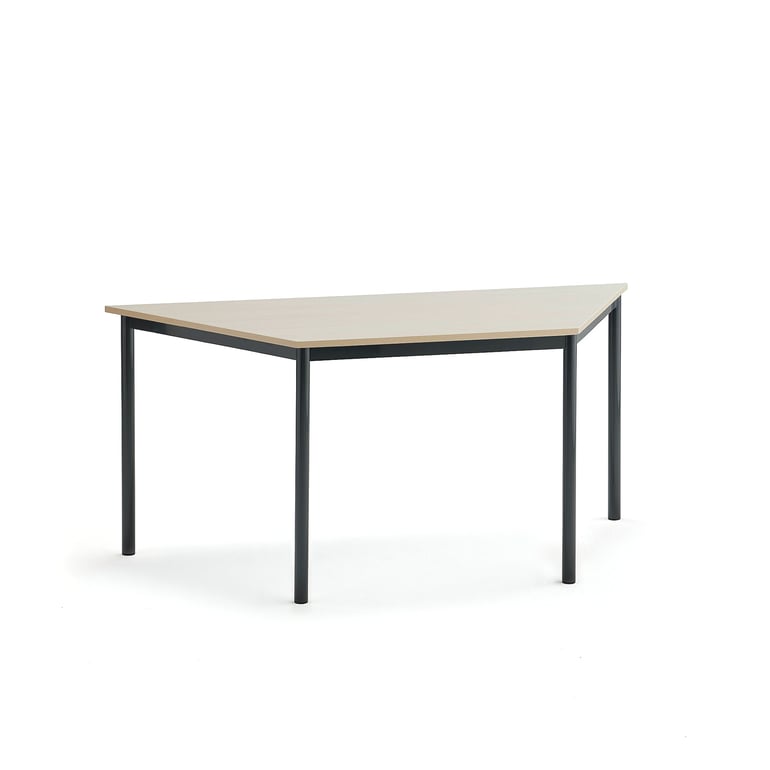 Levně Stůl SONITUS TRAPETS, 1600x800x720 mm, antracitově šedé nohy, HPL deska tlumící hluk, bříza