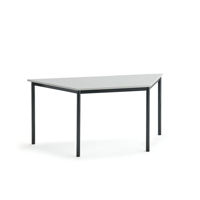 Levně Stůl SONITUS TRAPETS, 1600x800x720 mm, antracitově šedé nohy, HPL deska tlumící hluk, šedá