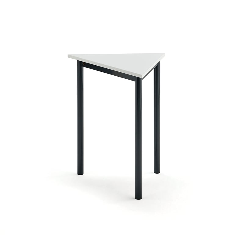Levně Stůl BORÅS TRIANGEL, 700x600x720 mm, antracitově šedé nohy, högtryckslamina, bílá