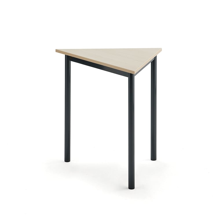 Levně Stůl BORÅS TRIANGEL, 800x700x720 mm, antracitově šedé nohy, HPL deska, bříza