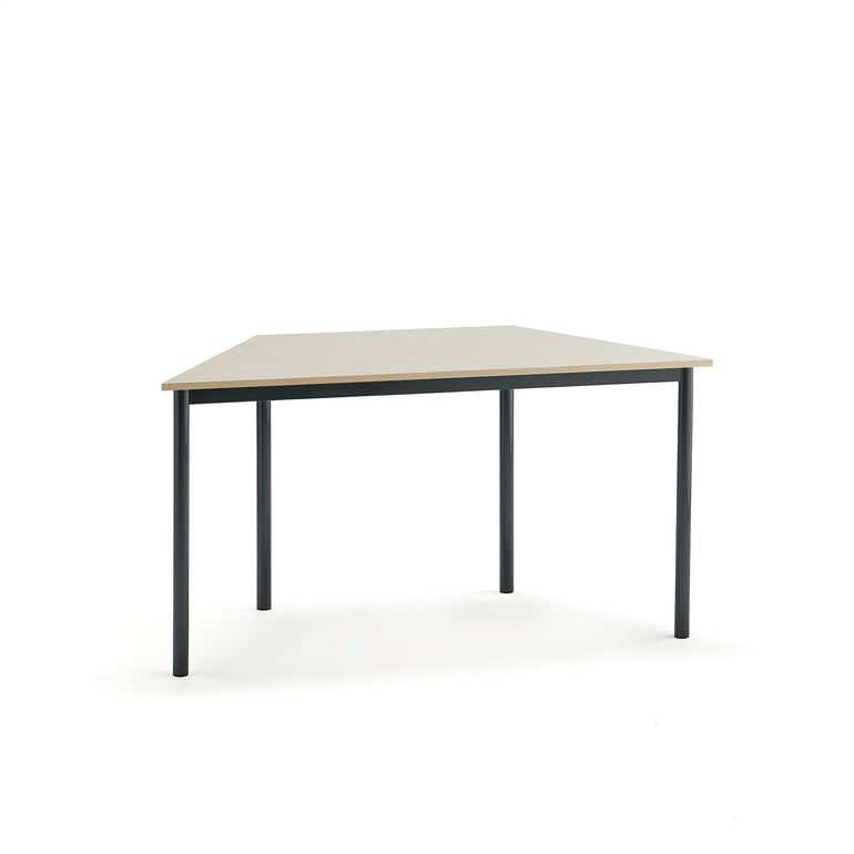 Levně Stůl BORÅS TRAPETS, 1400x700x720 mm, antracitově šedé nohy, HPL deska, bříza
