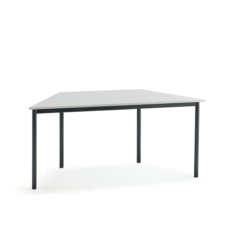 Levně Stůl BORÅS TRAPETS, 1600x800x720 mm, antracitově šedé nohy, HPL deska, šedá