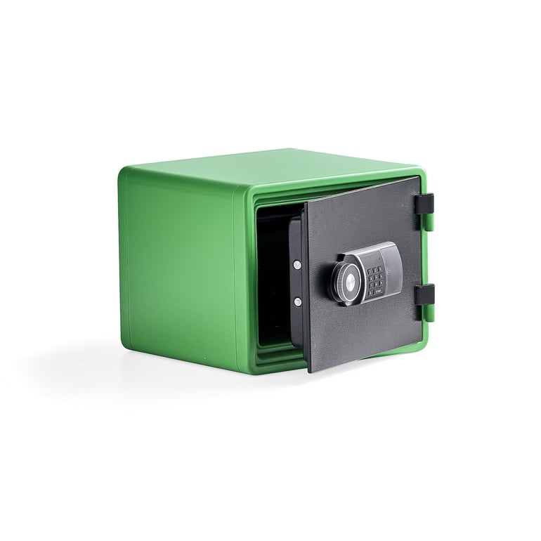 Fire-rated document safe ADORE, 345x424x388 mm, green | AJ Products UK