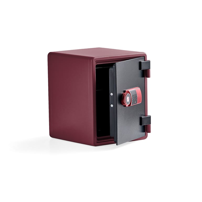 Fire-rated document safe ADORE, 520x410x445 mm, red | AJ Products UK