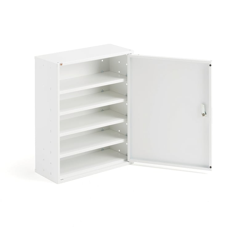 Levně Kovová skříňka SERVE, 580x470x205 mm, bílá