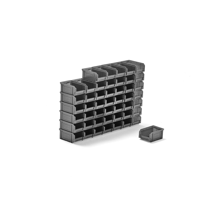 Levně Plastový box APART, 165x105x80 mm, bal. 48 ks, šedý