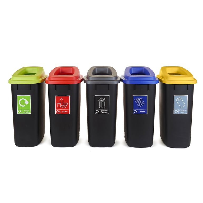 Container Recylcing Large Large recycling bin with open top, 90 L, 850x530x405 mm, green | AJ ...