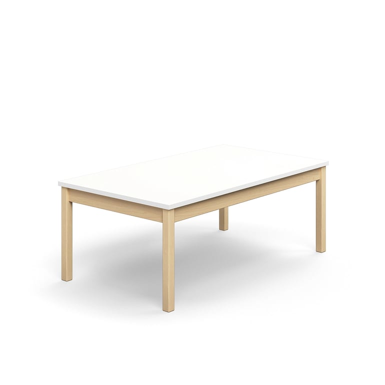 Levně Stůl DECIBEL, 1400x800x530 mm, akustická HPL deska, bříza/bílá