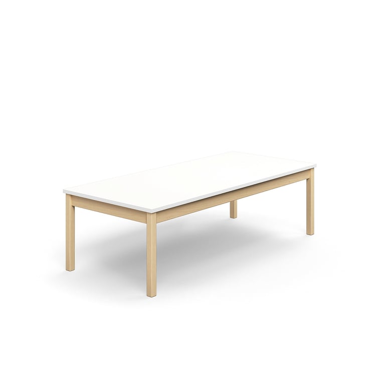Levně Stůl DECIBEL, 1800x800x530 mm, akustická HPL deska, bříza/bílá