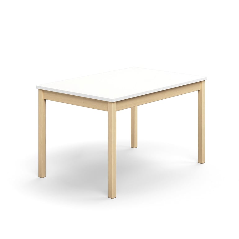 Levně Stůl DECIBEL, 1200x800x720 mm, akustická HPL deska, bříza/bílá