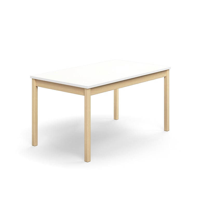 Levně Stůl DECIBEL, 1400x800x720 mm, akustická HPL deska, bříza/bílá