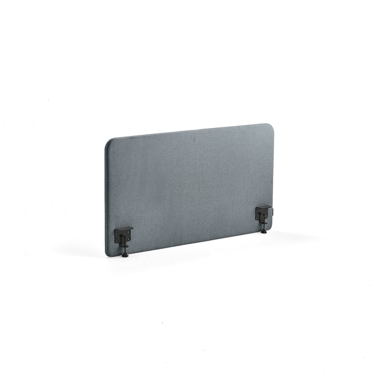 Levně Stolový paraván ZONE, černé svorky, 1200X650x36 mm, potah Rivet, modrošedá