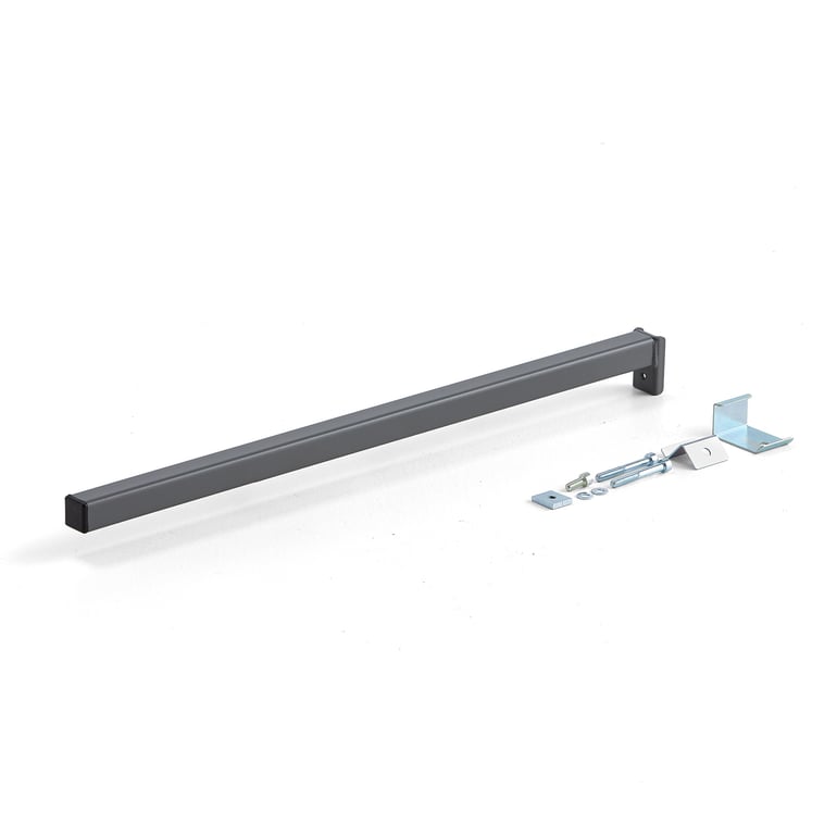Levně Konzola na sloupek k pracovnímu stolu ROBUST/SOLID, 700 mm, tmavě šedá