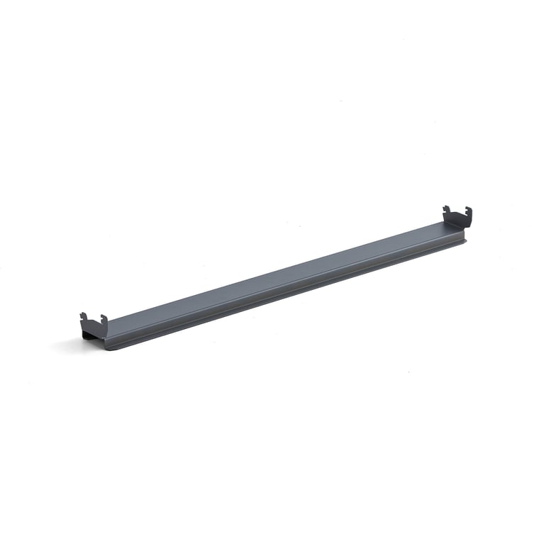 Levně Závěsná lišta na plastové boxy k pracovnímu stolu ROBUST/SOLID, 900 mm, tmavě šedá