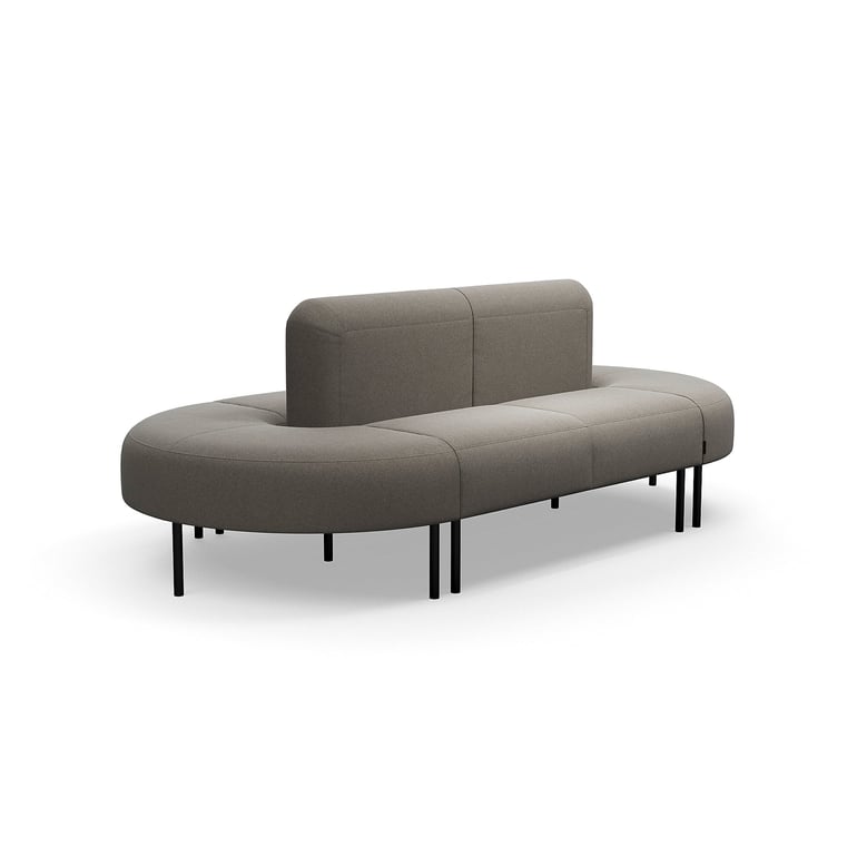 Levně Sedačka VARIETY, oválná, potahová látka Pod CS, taupe